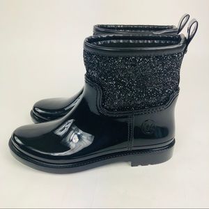 michael kors blakely glitter rain boots